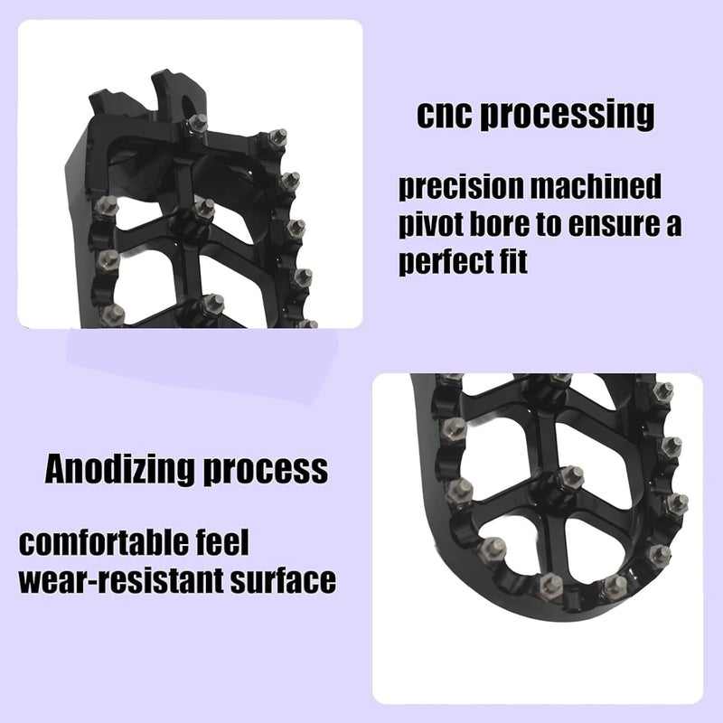 Adsspro Motorcycle CNC Aluminum Foot Pegs Foot Pedals Rests Footpegs For TTR110 TTR110E TTR 110 110E 2011-2022 Dirt Pit Bike - Image 3